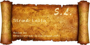 Straub Leila névjegykártya
